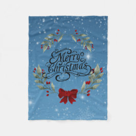 Prettig kerstfeest fleece deken