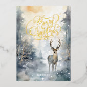 Prettig Kerstfeest Folie Feestdagenkaart (Voorkant)