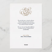 Prettig Kerstfeest Folie Feestdagenkaart (Achterkant)