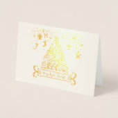 Prettig kerstfeest folie kaarten (Voorkant)