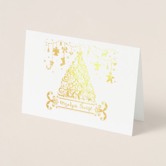 Prettig kerstfeest folie kaarten (Voorkant)