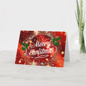 Prettig kerstfeest fonkel en schijn  kaart (Voorkant)