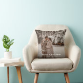 Prettig kerstfeest Foto Donker Schemerig Kussen (Stoel)