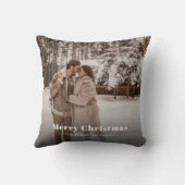 Prettig kerstfeest Foto Donker Schemerig Kussen (Achterkant)