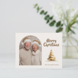 Prettig kerstfeest foto familie | Douane vakantie Briefkaart