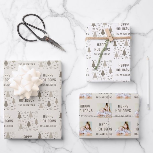 Prettig Kerstfeest Foto Inpakpapier Vel (Voorkant)