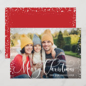 Prettig Kerstfeest FOTO Kerstgroet Feestdagenkaart (Voorkant / Achterkant)