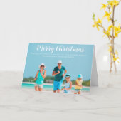 Prettig kerstfeest Foto Kerstmis Kaart (Gele Bloem)