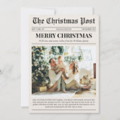Prettig kerstfeest Foto Krant Feestdagenkaart (Voorkant)