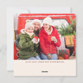 Prettig Kerstfeest Foto Modern Krachtig Rode Bloem Feestdagenkaart (Achterkant)