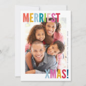 PRETTIG KERSTFEEST FOTO modern stevig gezin kleurr Feestdagenkaart (Voorkant)