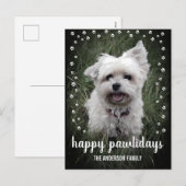 Prettig Kerstfeest Foto Moderne Hond Kerstmis Feestdagenkaart (Voorkant / Achterkant)