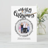 PRETTIG KERSTFEEST FOTO Moderne Kerstelijke Robin  Kaart (Staand voorkant)