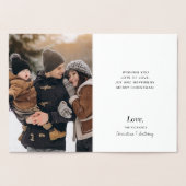 Prettig kerstfeest foto vakantie zilver folie kaarten (Binnen)