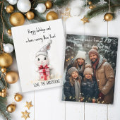 Prettig Kerstfeest Foto Winter Konijn Kerstmis Feestdagenkaart