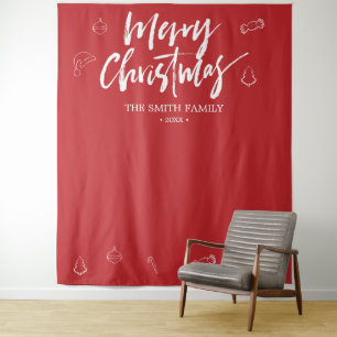 Prettig kerstfeest Fotohokje Prop Foto Achtergrond Wandkleed