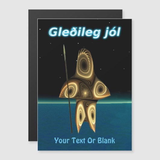 Prettig kerstfeest - Fractale Inuit-jager (Voorkant / Achterkant)