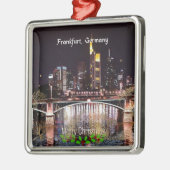 Prettig kerstfeest, Frankfurt, Duitsland Metalen Ornament (Links)