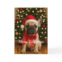Prettig Kerstfeest Franse Bulldog Kerstkaart