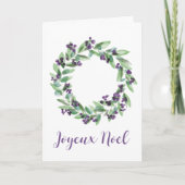 Prettig Kerstfeest, Franse Kerstkrans  Kerstkaart Feestdagen Kaart (Voorkant)