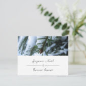 Prettig Kerstfeest, Franse Kerstmis & Nieuwjaar, S Feestdagenkaart (Staand voorkant)