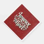 Prettig kerstfeest Franse Kersttekst Servet (Hoek)