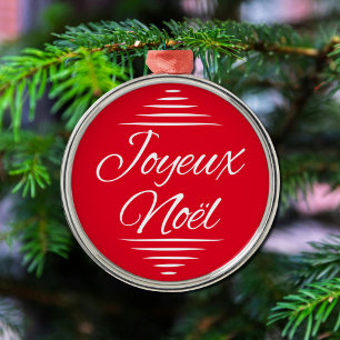 Prettig Kerstfeest - Franse Kerstwensen Metalen Ornament