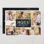 Prettig kerstfeest Franse moderne kerstfoto's coll Feestdagenkaart (Voorkant / Achterkant)