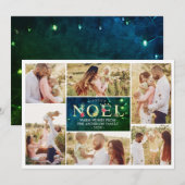 Prettig kerstfeest Franse moderne kerstfoto's coll Feestdagenkaart (Voorkant / Achterkant)