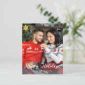 Prettig Kerstfeest Fun Script Foto Verticaal (Staand voorkant)