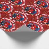 PRETTIG KERSTFEEST FUN SPACE ASTRONAUT  CADEAUPAPIER (Hoek)