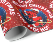 PRETTIG KERSTFEEST FUN SPACE ASTRONAUT  CADEAUPAPIER (Rol Hoek)