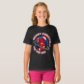 PRETTIG KERSTFEEST FUN SPACE ASTRONAUT T-SHIRT (Voorkant volledig)