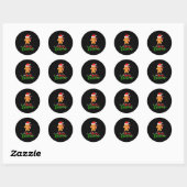 Prettig kerstfeest Funny Gemberkoek Bakken Ch Ronde Sticker (Vel)