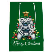 Prettig kerstfeest Gamer Medium Cadeauzakje (Achterkant)