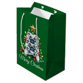 Prettig kerstfeest Gamer Medium Cadeauzakje (Achterkant Gekanteld)