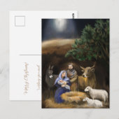 Prettig kerstfeest geboorte briefkaart (Voorkant / Achterkant)