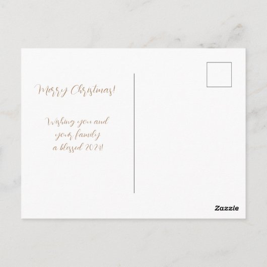 Prettig kerstfeest geboorte briefkaart (Achterkant)