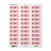 Prettig kerstfeest Geboorte Kruis Roze Etiket (Full Sheet)