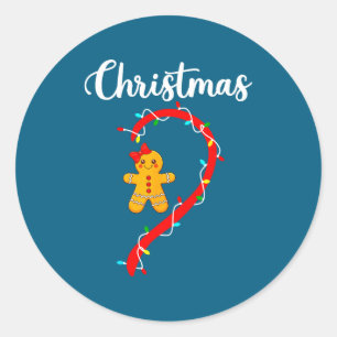 Prettig kerstfeest Gebruid Lonely Xmas Pyjama M Ronde Sticker