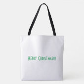 Prettig kerstfeest gedrukt winkel tote bag (Voorkant)