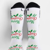 Prettig kerstfeest Gedrukte sportkousen ondergoed Sokken (Top)