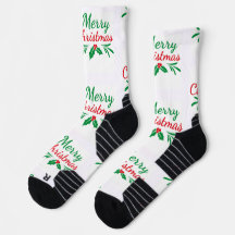 Prettig kerstfeest Gedrukte sportkousen ondergoed
