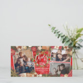 Prettig kerstfeest Gefeliciteerd met de feestdagen Feestdagenkaart (Staand voorkant)