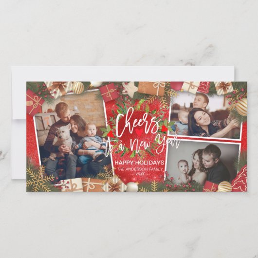 Prettig kerstfeest Gefeliciteerd met de feestdagen Feestdagenkaart (Voorkant)