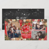 Prettig kerstfeest Gefeliciteerd met het nieuwe ja Feestdagenkaart (Voorkant / Achterkant)