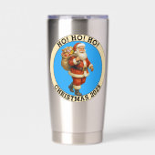 Prettig kerstfeest geïsoleerde drinkbeker (Voorkant)