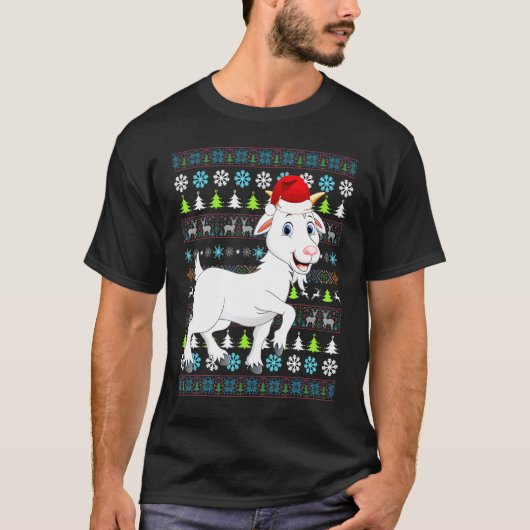Prettig kerstfeest Geit Lelijk T-shirt Kerstman Ke (Voorkant)