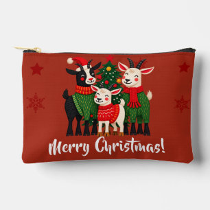 Prettig kerstfeest geitenfamilie etui
