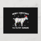 Prettig kerstfeest Geitengezichtsmasker Geit Kerst Feestdagenkaart (Voorkant)